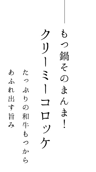 もつ鍋そのまんま！